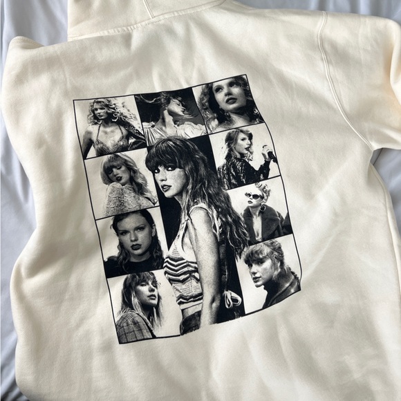 Taylor Swift Eras Tour Merchandise - TAYLOR SWIFT THE ERAS TOUR BEIGE HOODIE - Picture 5 of 5